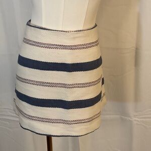 Zara Blue and White Striped Skort
